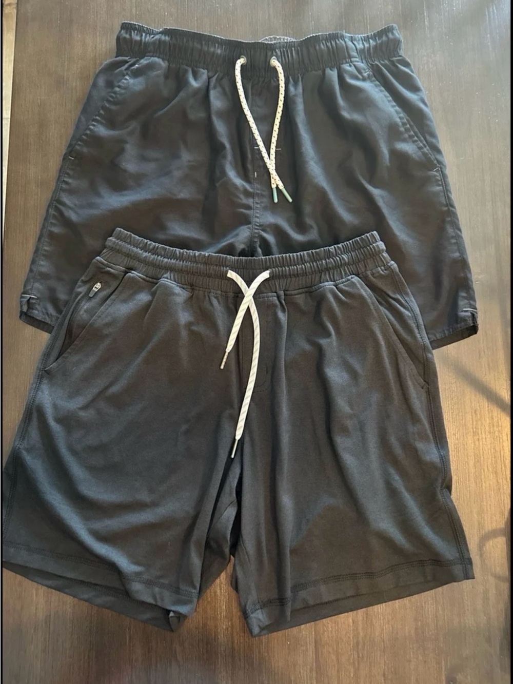 Men's Black Drawstring Casual Shorts